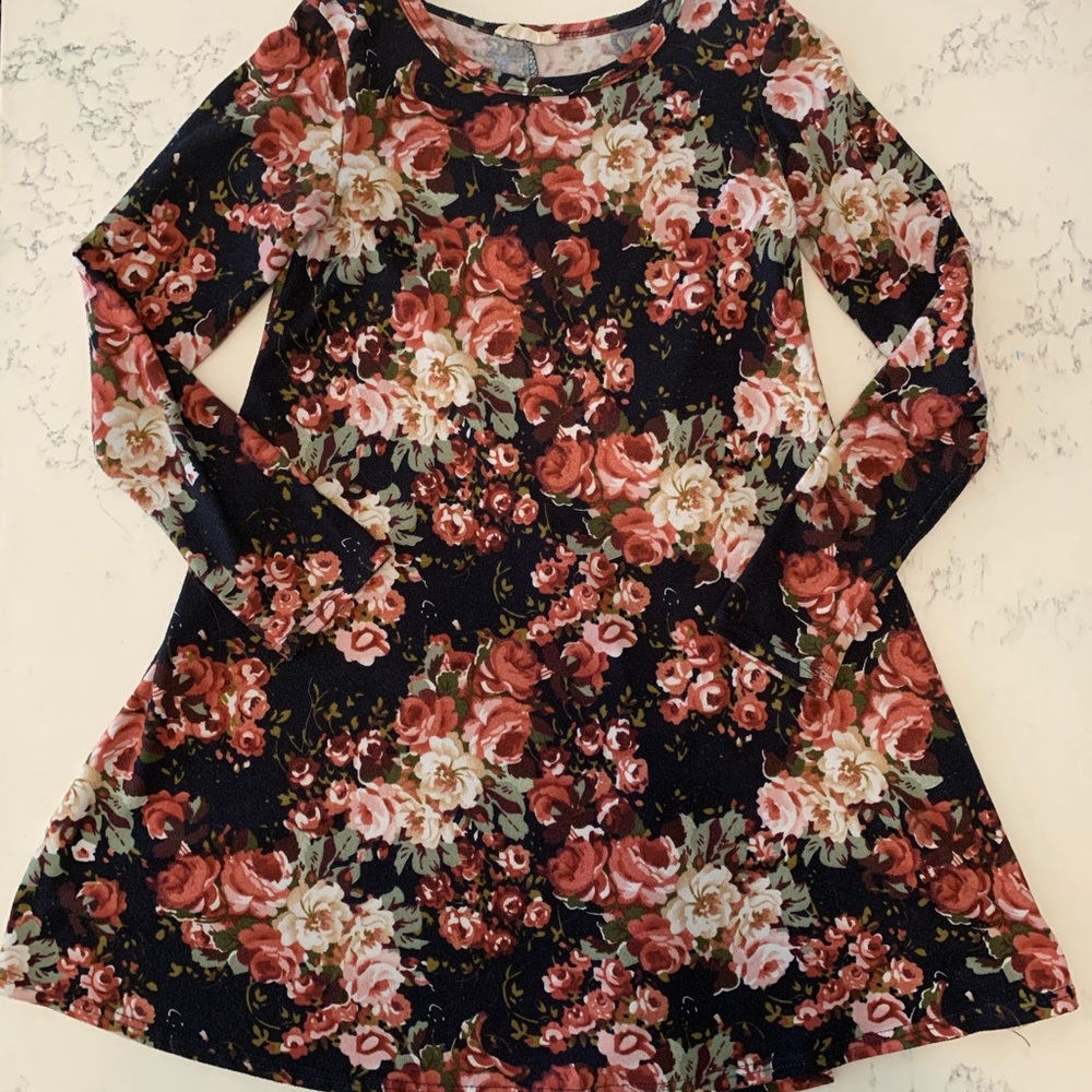 Long Sleeve Floral Dress / Tunic